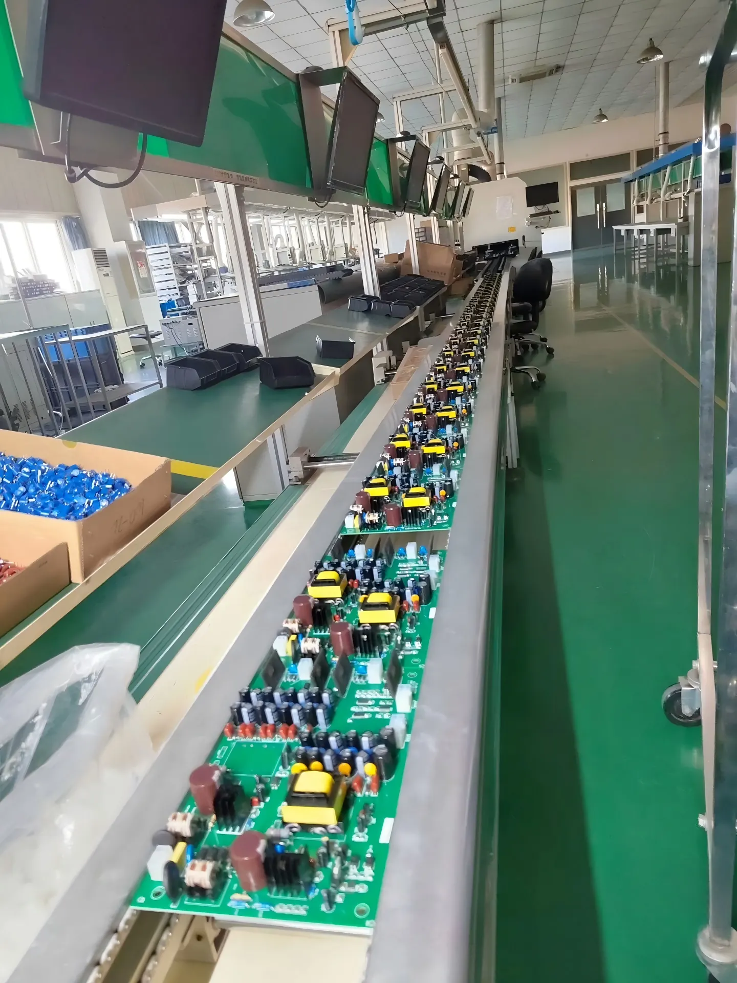 SMT and PCB production line during factory capability review